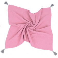 Mušelínová deka ružová
